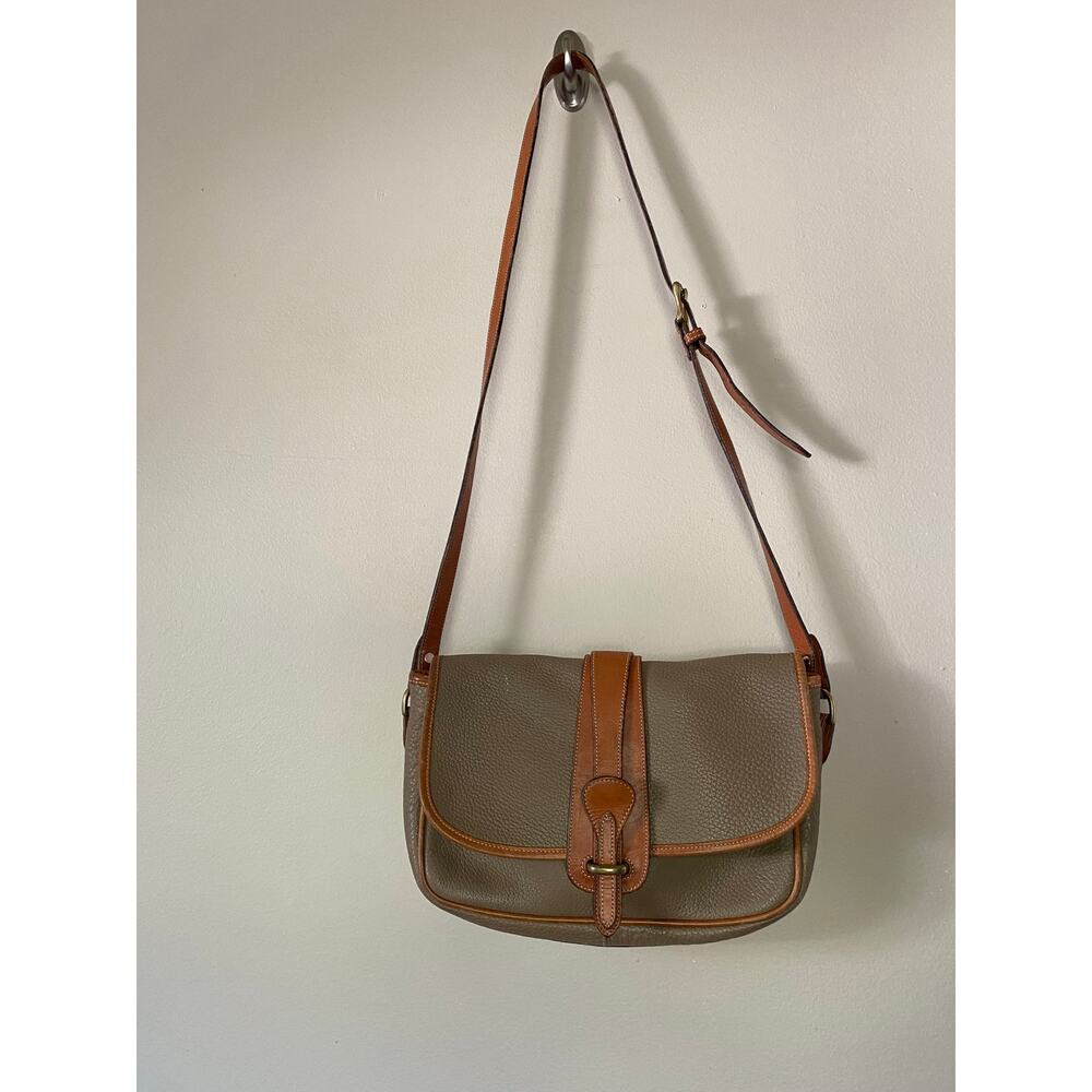 80s Essex all weather leather equestrian Dooney and Bourke crossbody bag - Picture 2 of 13